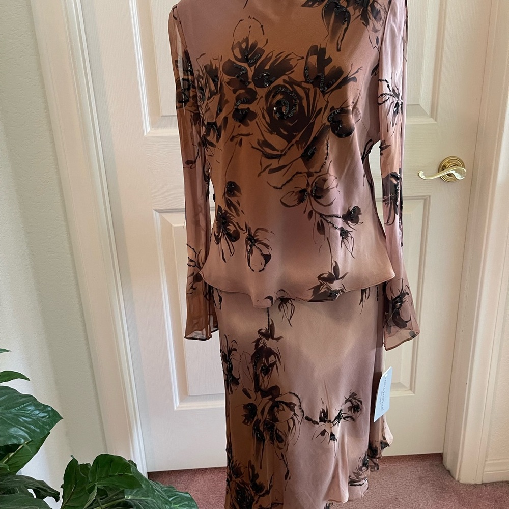 🌺BRAND NEW🌺Papell Boutique  lightly Beaded Ensemble for special occasions!